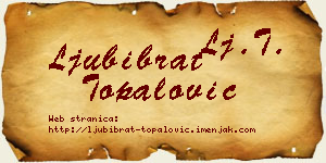Ljubibrat Topalović vizit kartica